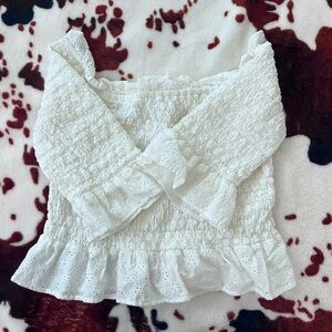 White off shoulder top